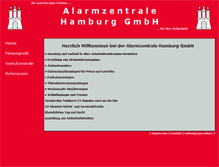 Tablet Screenshot of alarmzentrale-hamburg.de